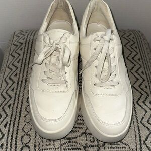 Vince Women's White Warren Court Leather Sneaker